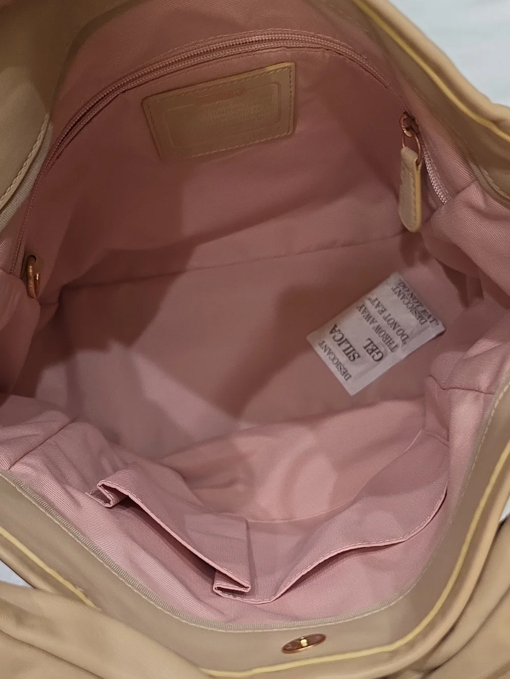 NWT Coach Beige Canvas And Leather  Op Art Parker Hobo